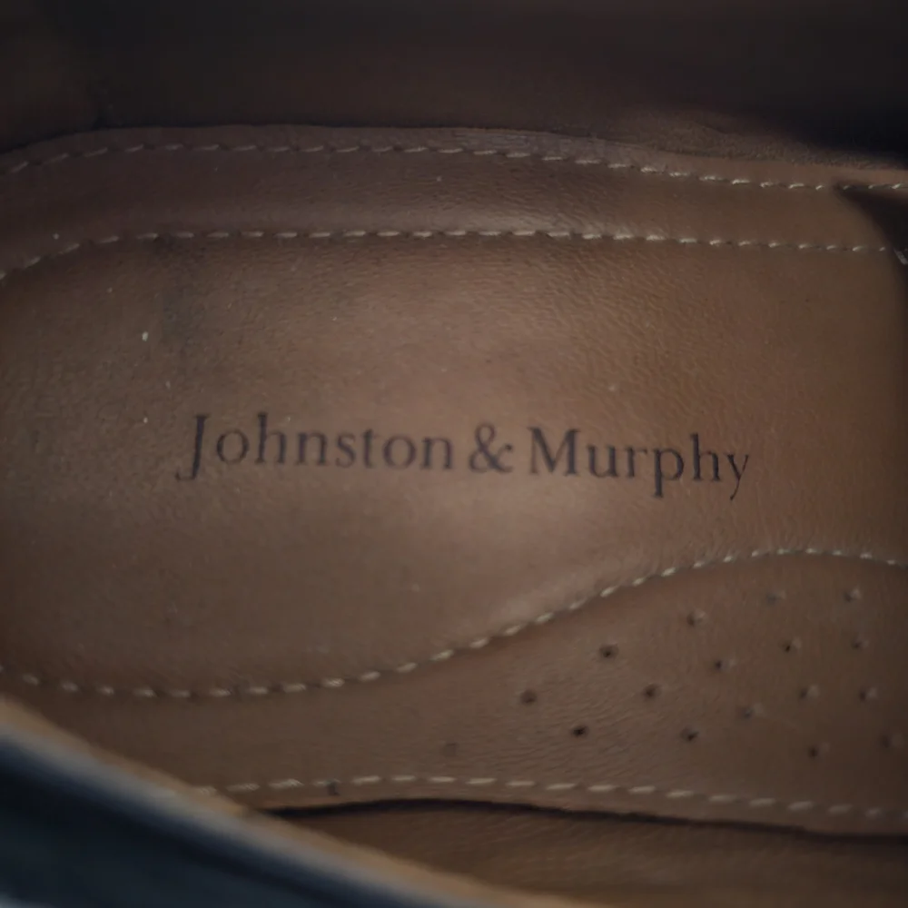 Johnston & Murphy Sz 11.5 Black Leather cap toe Oxford shoes Dress formal